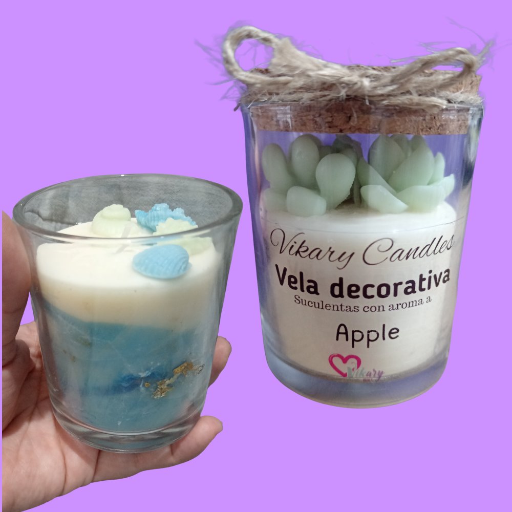 Vela de envase de vidrio